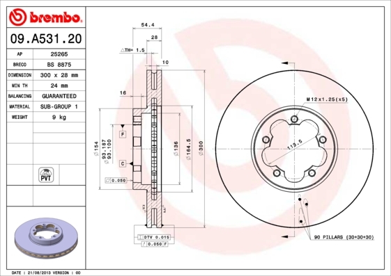 Brzdový kotúč BREMBO