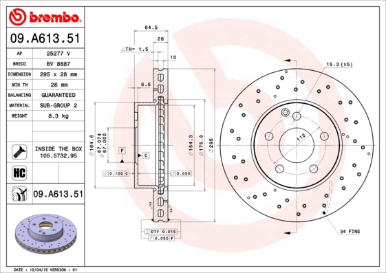 Brzdový kotúč BREMBO