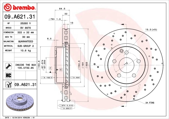 Brzdový kotúč BREMBO