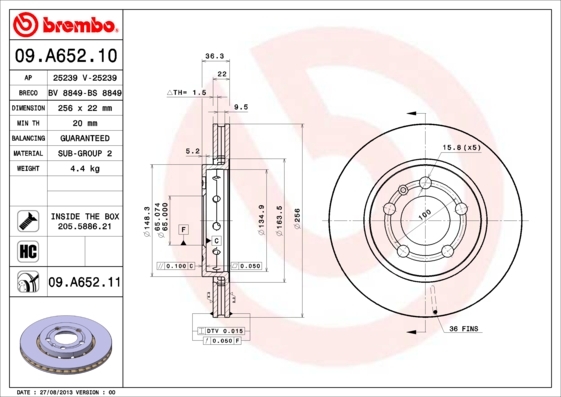 Brzdový kotúč BREMBO