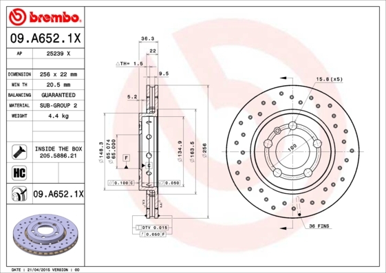 Brzdový kotúč BREMBO