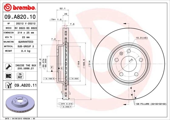 Brzdový kotúč BREMBO