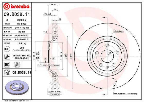 Brzdový kotúč BREMBO