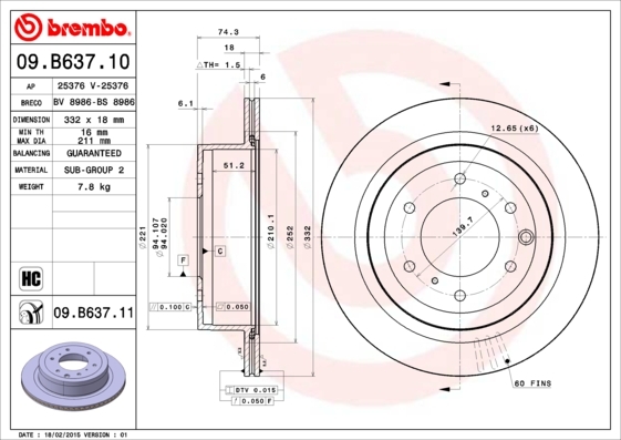 Brzdový kotúč BREMBO