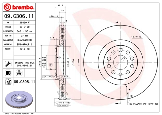 Brzdový kotúč BREMBO