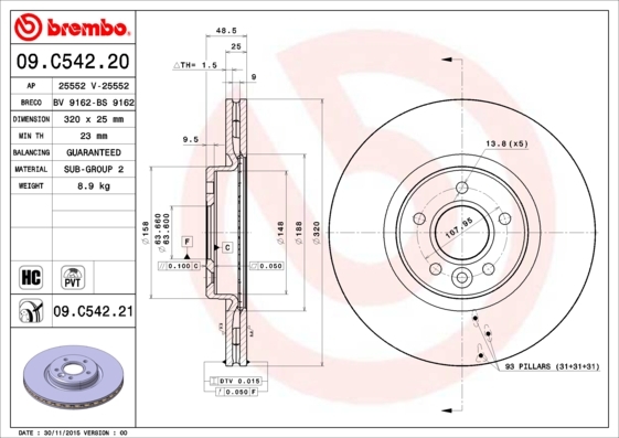 Brzdový kotúč BREMBO