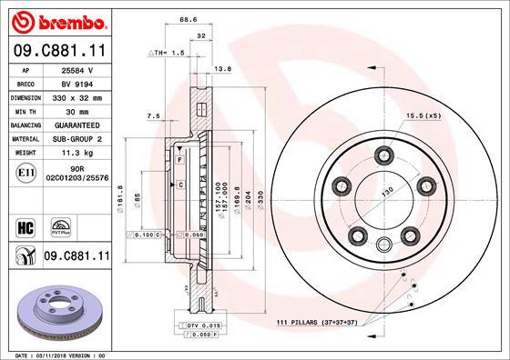 Brzdový kotúč BREMBO