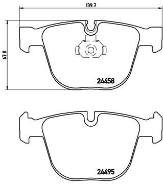 Sada brzdových platničiek kotúčovej brzdy BREMBO