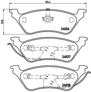 Sada brzdových platničiek kotúčovej brzdy BREMBO