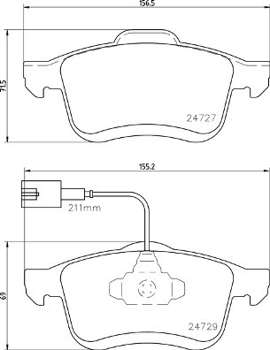 Sada brzdových platničiek kotúčovej brzdy BREMBO