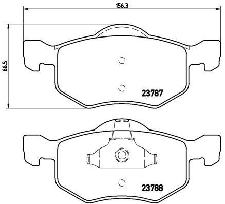 Sada brzdových platničiek kotúčovej brzdy BREMBO