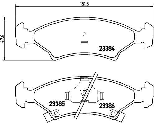 Sada brzdových platničiek kotúčovej brzdy BREMBO