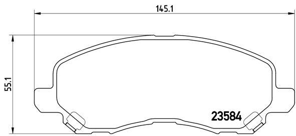 Sada brzdových platničiek kotúčovej brzdy BREMBO