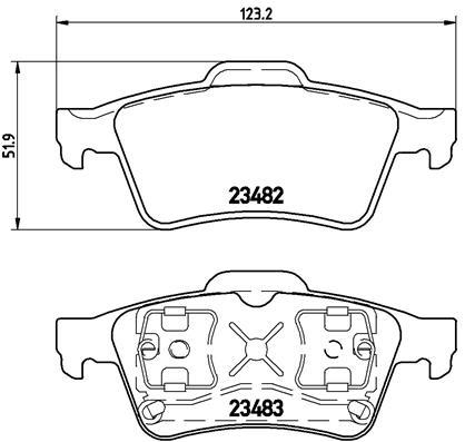 Sada brzdových platničiek kotúčovej brzdy BREMBO