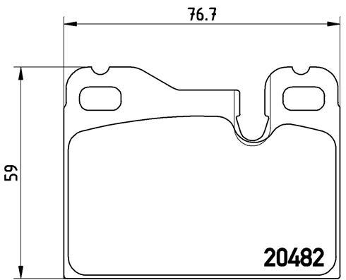 Sada brzdových platničiek kotúčovej brzdy BREMBO