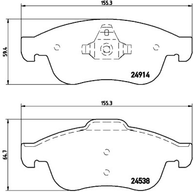 Sada brzdových platničiek kotúčovej brzdy BREMBO