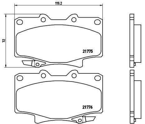 Sada brzdových platničiek kotúčovej brzdy BREMBO