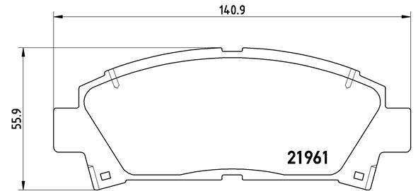 Sada brzdových platničiek kotúčovej brzdy BREMBO