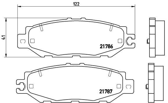 Sada brzdových platničiek kotúčovej brzdy BREMBO