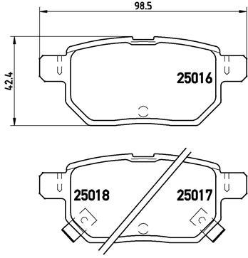 Sada brzdových platničiek kotúčovej brzdy BREMBO