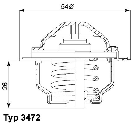 Termostat chladenia WAHLER