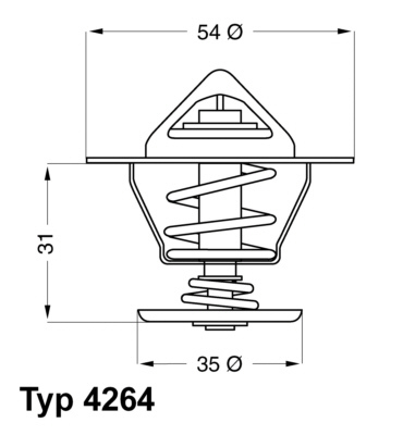 Termostat chladenia WAHLER