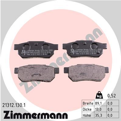 Sada brzdových platničiek kotúčovej brzdy ZIMMERMANN