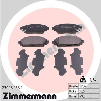 Sada brzdových platničiek kotúčovej brzdy ZIMMERMANN