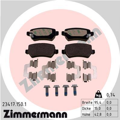 Sada brzdových platničiek kotúčovej brzdy ZIMMERMANN