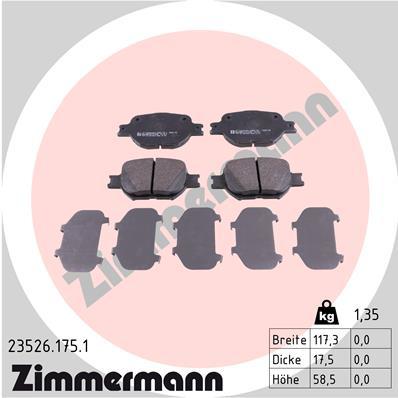 Sada brzdových platničiek kotúčovej brzdy ZIMMERMANN