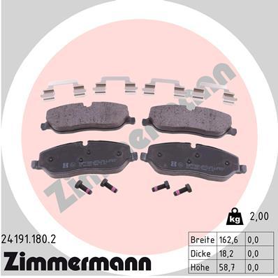 Sada brzdových platničiek kotúčovej brzdy ZIMMERMANN