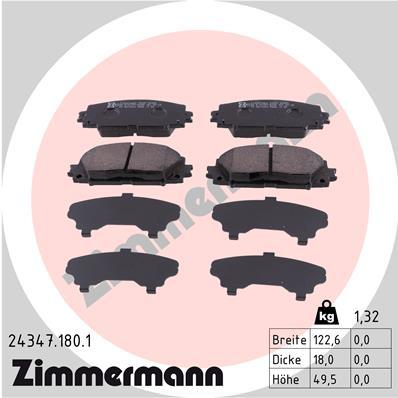 Sada brzdových platničiek kotúčovej brzdy ZIMMERMANN