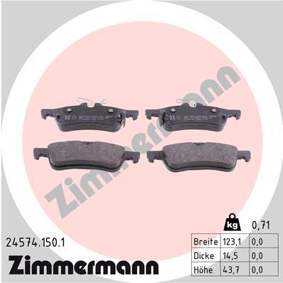 Sada brzdových platničiek kotúčovej brzdy ZIMMERMANN