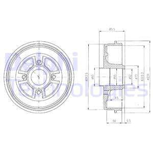 Brzdový bubon DELPHI