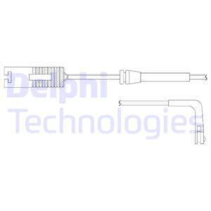 Výstrażný kontakt opotrebenia brzdového oblożenia DELPHI