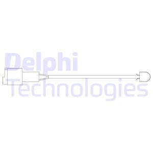 Výstrażný kontakt opotrebenia brzdového oblożenia DELPHI