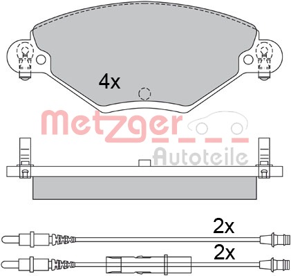 Sada brzdových platničiek kotúčovej brzdy METZGER