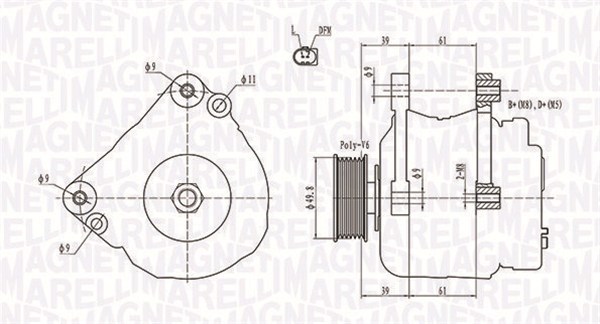 Alternátor MAGNETI MARELLI