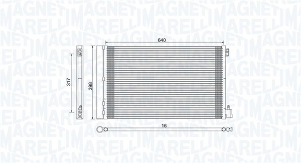 Kondenzátor klimatizácie MAGNETI MARELLI