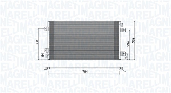 Kondenzátor klimatizácie MAGNETI MARELLI