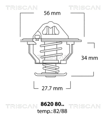 Termostat chladenia TRISCAN