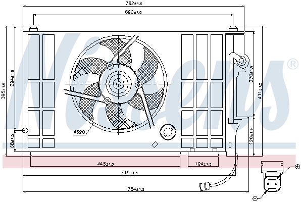 Ventilátor chladenia motora NISSENS