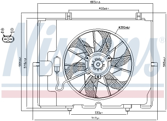 Ventilátor chladenia motora NISSENS