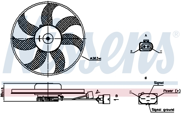 Ventilátor chladenia motora NISSENS