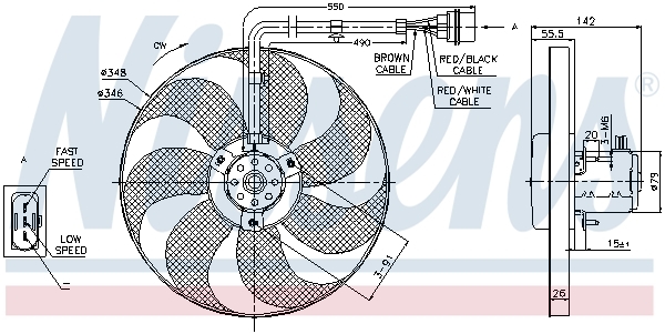 Ventilátor chladenia motora NISSENS