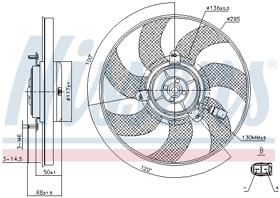 Ventilátor chladenia motora NISSENS