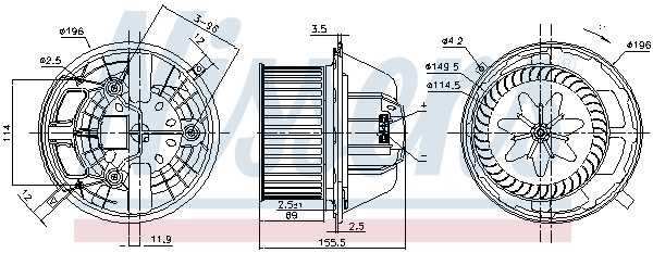 Vnútorný ventilátor NISSENS