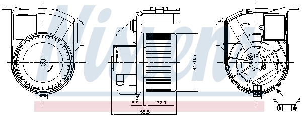 Vnútorný ventilátor NISSENS