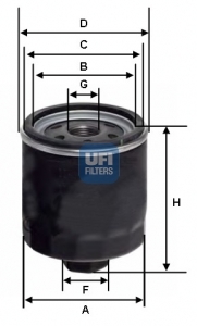 Olejový filter UFI