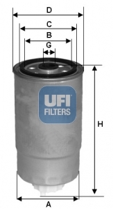 Palivový filter UFI